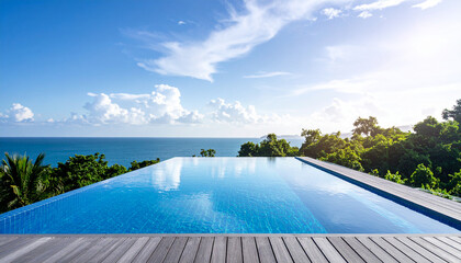 Infinity pool on a hot summer day