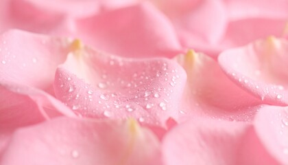 Fresh pink rose petals macro for beauty background
