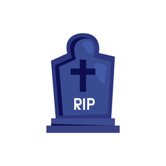 Obraz premium Spooky Halloween Tombstone Vector Icon