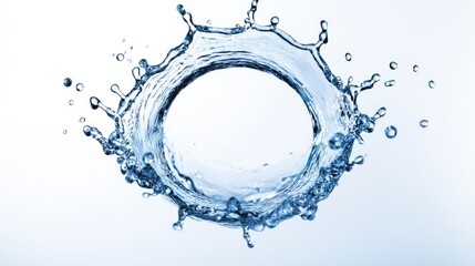 Fototapeta premium Aqua Crown: A stunning, photorealistic close-up captures the precise moment of a water crown formation, revealing its delicate beauty.