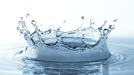 Water Crown: A striking capture of a water droplet's impact, frozen in a split second to reveal a dynamic crown shape.