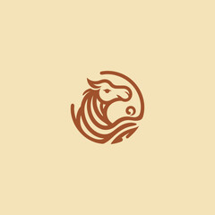 Camel logo in simple and modern minimalist style.