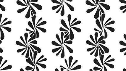 Seamless Black and Beige Abstract Swirl Pattern Background