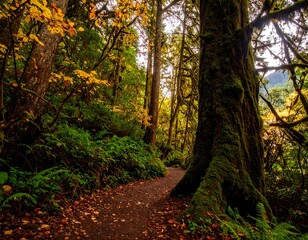 Obraz premium Autumnal forest path (2)