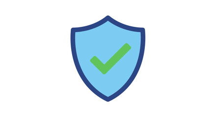 A stylized shield icon with a green checkmark, representing security and protection.