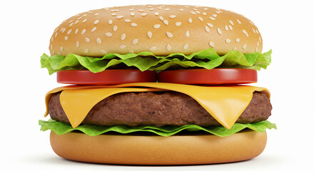 hamburger isolated on white