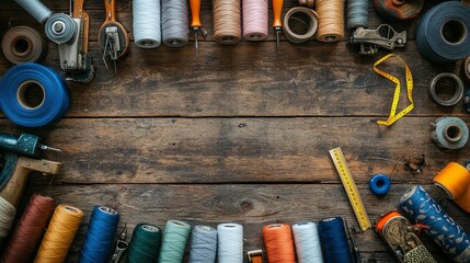 Colorful Threads & Sewing Tools