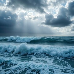 Obraz premium storm over the sea