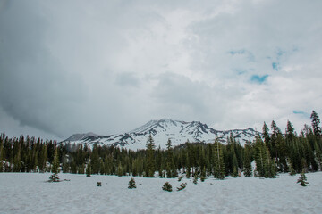 snow covered mountains