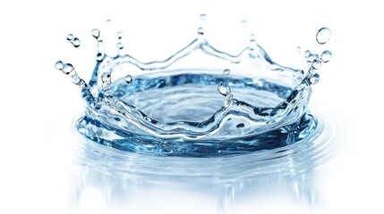 Water Crown: A mesmerizing close-up reveals the ethereal beauty of a water crown as a single drop initiates the cascade, creating ripples and an elegant display of liquid art.