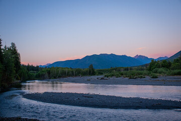 sunrise in the mountains