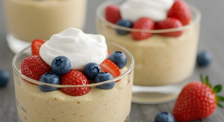 "Kama avec crème aigre et fruits d’été"