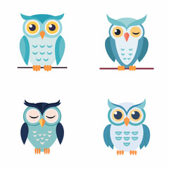 Fototapeta premium Charming owl illustrations to brighten any design