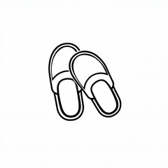 Cozy slippers illustration, home comfort, with copy space