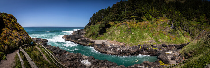 Scenic Coastal View with Rocky Shoreline and Ocean