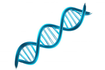 Rotating blue dna double helix with transparent background, ideal for science, medical, and research-related projects