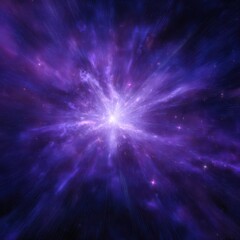 Obraz premium A purple star explosion with rays of light in a deep space background