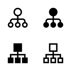 Plan Icons - 4 Solid & Outline strategy Symbols for Business, Corporate & UI