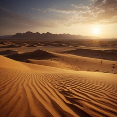 sunset in the desert