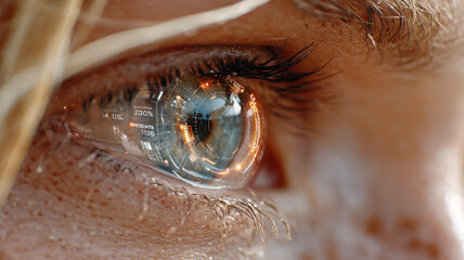 Advanced health technology for eye care diagnostics with a futuristic medical scanner