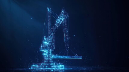 Digital crane, futuristic