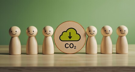 Reduce Your Carbon Footprint Happy People, Sustainable Future, Eco-Friendly Solutions