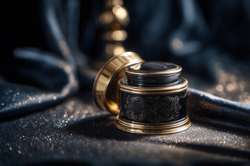 Face cream in an elegant studio lighting jar