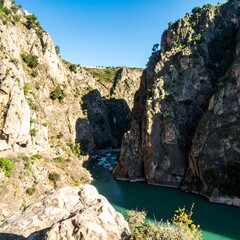 Mountain gorge with river