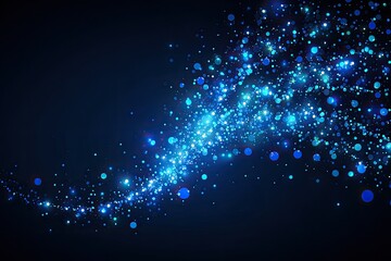 Abstract swirling blue glitter effect