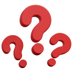 3D Triple Question Marks Icon