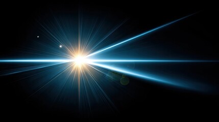 Bright central starburst with diagonal light streaks