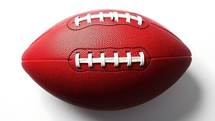 American Football Isolated on White Background with Crisp Shadows