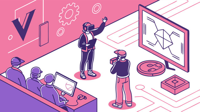 Virtual Reality Presentation and Technology Demonstration Illustration