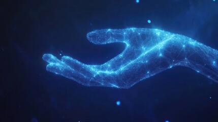 Digital hand outstretched