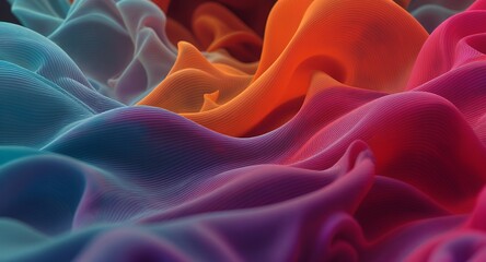 Obraz premium Abstract Colorful Waves High-Resolution Digital Art Background