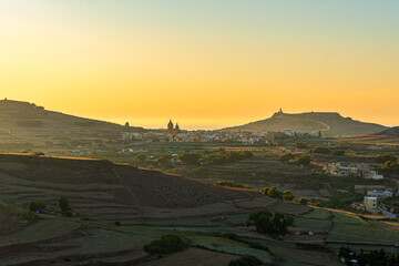 View of Ghasri from the Citadel of Victoria - Gozo.