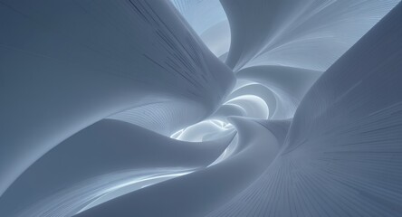Obraz premium Abstract Swirling Architectural Design Modern Interior Texture Curves