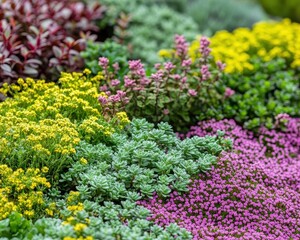 Obraz premium Colorful plants in a garden