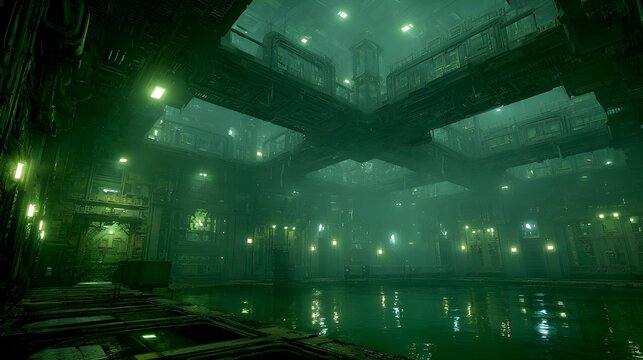 Cryptic Cyberpunk Puzzle Chamber for Immersive Futuristic Gaming and Escape Room Experience