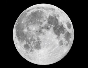 Obraz premium Full moon, detailed surface texture