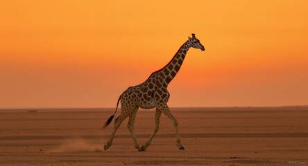 Majestic Giraffe at Sunset Stunning Wildlife Photography