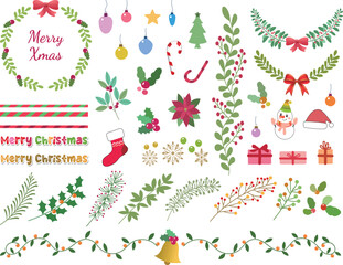 a collection of Christmas images, decorations, decorations, stickers, winter, anniversary churches