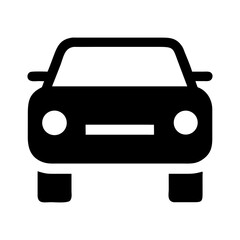 Simple car icon on a white background black color vector design 