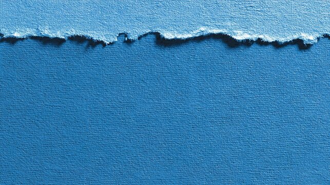 Corporate blue textured paper background with subtle grid pattern and torn edge effect for professional PPT slide design, presentation template, annual report cover or marketing brochure layout.