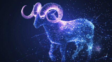 Digital ram, glowing design