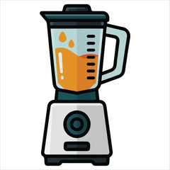 modern kitchen appliance making fresh juice vector art isolated white