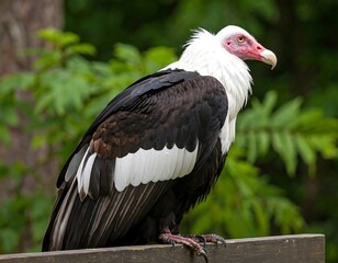 Close-up of a vulture perched
