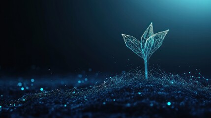 Digital sprout in soil