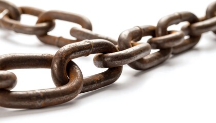 Obraz premium Rusty Chain Links Closeup.