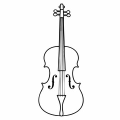 Fototapeta premium Violin Line Drawing